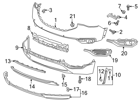 2018 GMC Acadia Lower Cover Diagram for 84286371