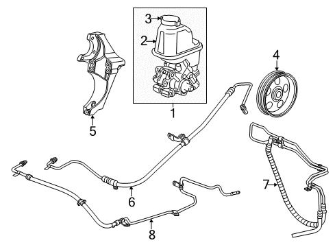 2014 Chevy Captiva Sport Power Steering Cooler Tube Diagram for 22979620