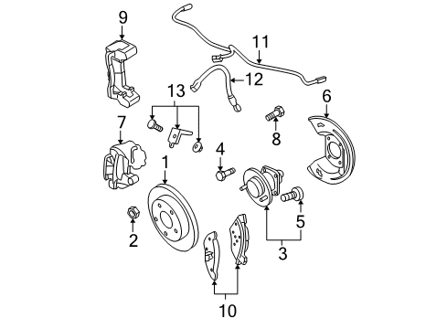 2005 Buick LeSabre Rear Brakes Diagram
