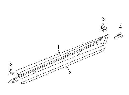 2020 Chevy Impala Exterior Trim - Pillars, Rocker & Floor Diagram