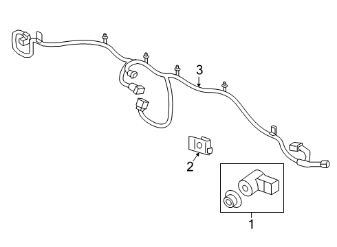 2020 Chevy Sonic Electrical Components - Rear Bumper Diagram 1 - Thumbnail