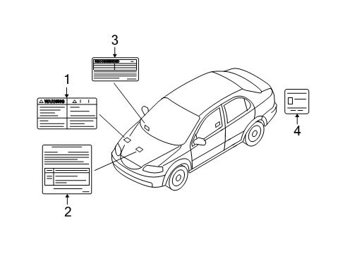 2007 Chevy Aveo5 Information Labels Diagram
