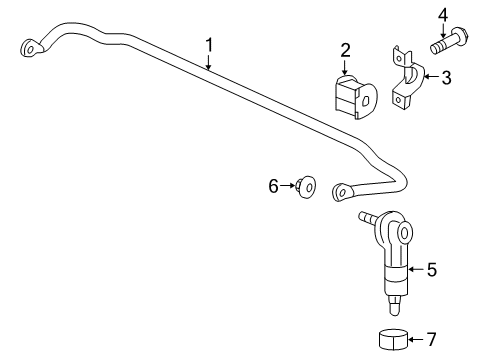 2010 GMC Terrain Stabilizer Bar & Components - Rear Diagram