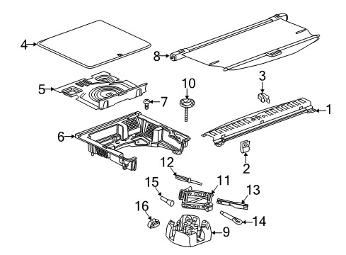 2022 Chevy Equinox Interior Trim - Rear Body Diagram