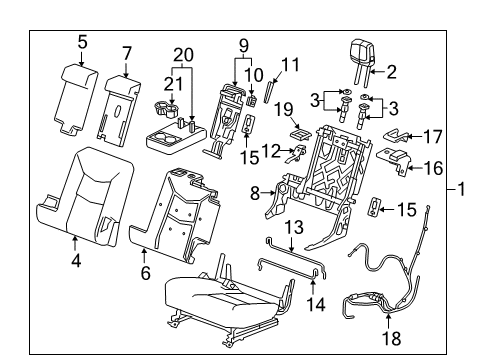 2021 Cadillac XT5 Anchor Cover, Jet Black Diagram for 84543264