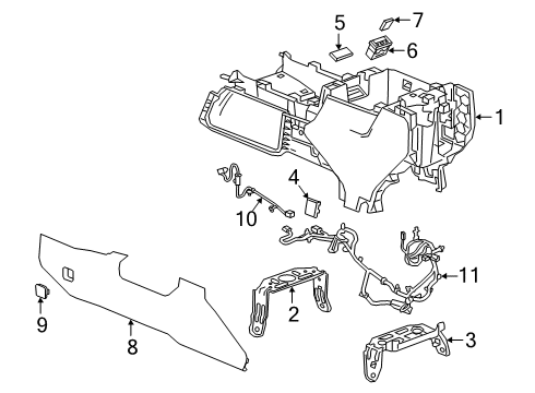 2022 Chevy Silverado 1500 Center Console Diagram 3 - Thumbnail