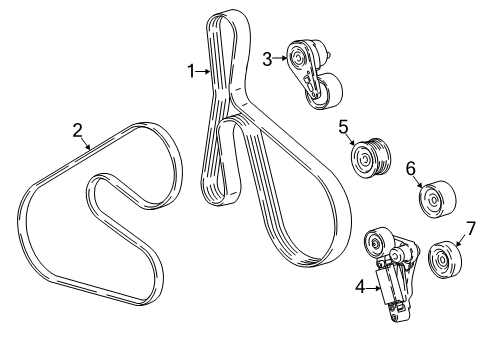 2018 GMC Sierra 1500 Idler Pulley Diagram for 12652329