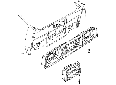 1984 Chevy Cavalier Tail Lamp Assembly, Rear Diagram for 914980