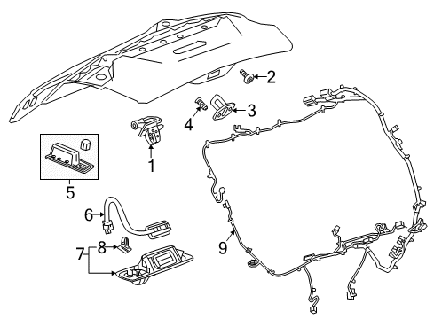 2019 GMC Terrain Lift Gate - Lock & Hardware Diagram