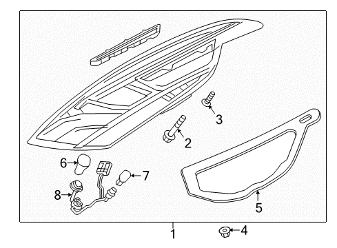 2019 Buick Cascada Tail Lamp Assembly, Rear Passenger Side Diagram for 39077220