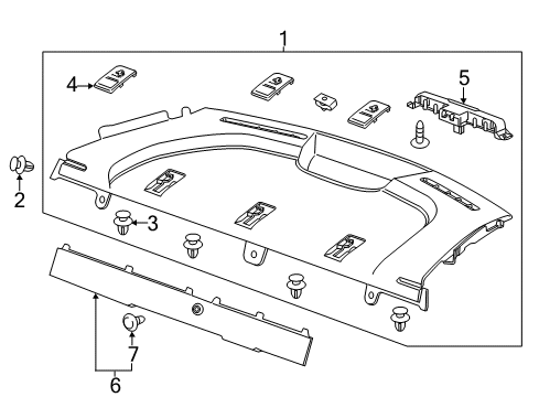 2019 Chevy Sonic Interior Trim - Rear Body Diagram 2 - Thumbnail