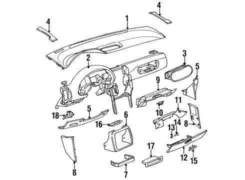 1995 Saturn SC1 Hinge Pin Diagram for 15258282