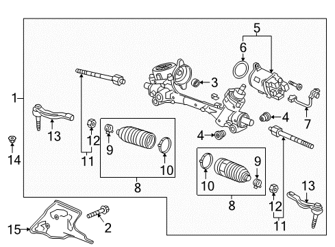 2017 Buick LaCrosse Steering Gear Diagram for 84710258