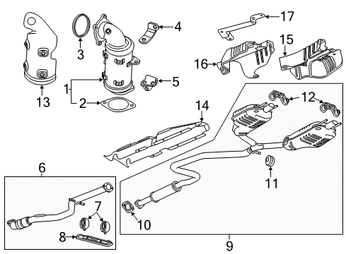 2018 Buick Regal Sportback Heat Shield Diagram for 12673191