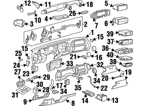 1998 GMC C1500 Suburban Dimmer Switch Diagram for 93443101