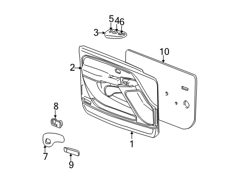 2006 Chevy Silverado 2500 HD Front Door Diagram