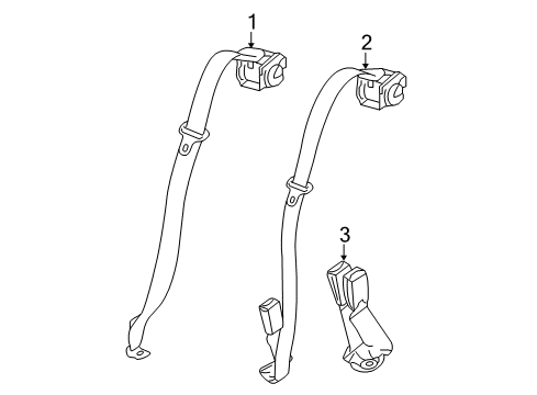 2005 Chevy Cobalt Rear Seat Belts Diagram