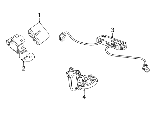 2015 Chevy Corvette Sensor, Front Rear Diagram for 13247188