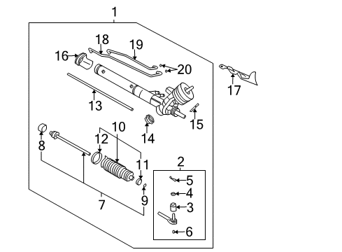 2002 Cadillac DeVille Steering Gear Diagram for 19330448