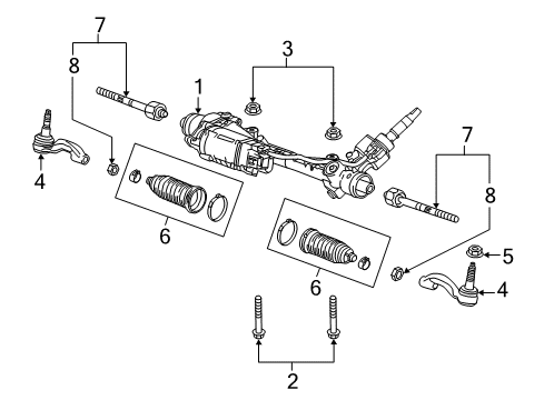 2017 Cadillac ATS Steering Column & Wheel, Steering Gear & Linkage Diagram 9 - Thumbnail