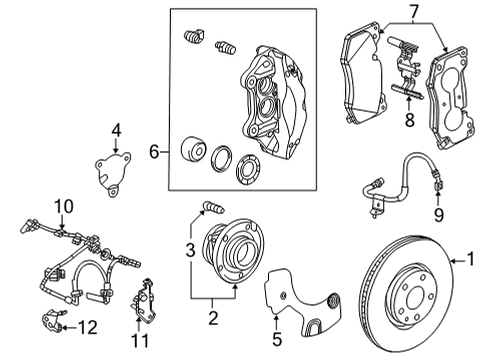2021 Chevy Corvette Brake Components Diagram