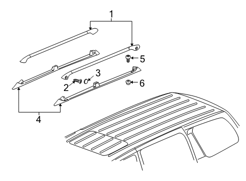 2005 Pontiac Montana Side Rail Plug, Silver Diagram for 15216949