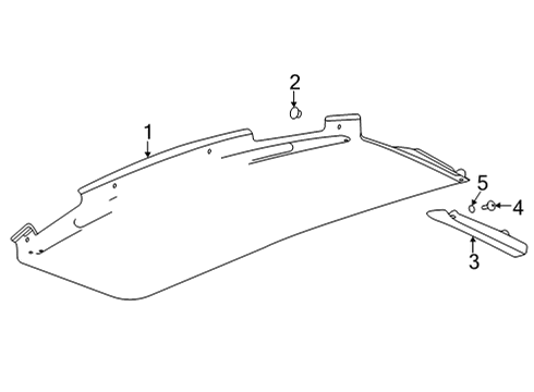 2022 Chevy Corvette Interior Trim - Top Diagram