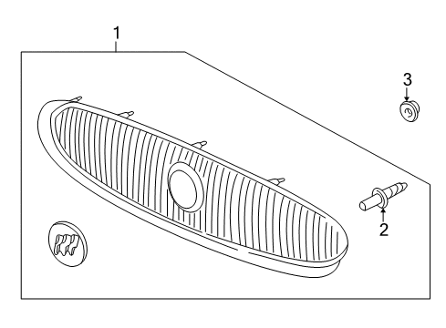 2005 Buick LeSabre Grille & Components Diagram
