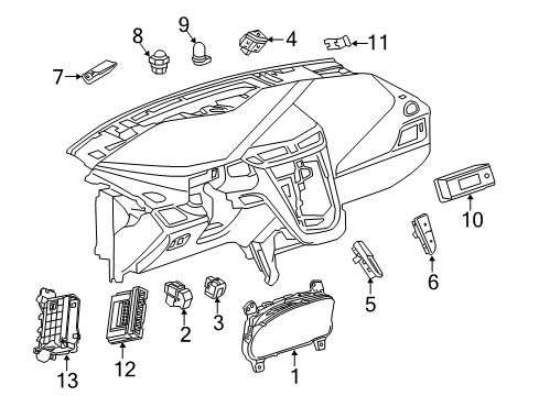 2016 Cadillac ELR A/C & Heater Control Units Diagram