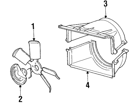 1994 Chevy C3500 Cooling System, Radiator, Water Pump, Cooling Fan Diagram 4 - Thumbnail