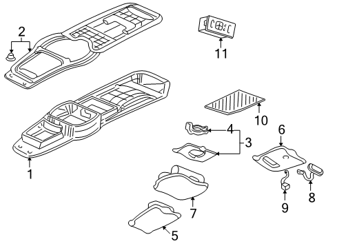 2002 Pontiac Aztek Overhead Console Diagram 1 - Thumbnail