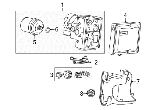 2012 Chevy Volt ABS Components Diagram