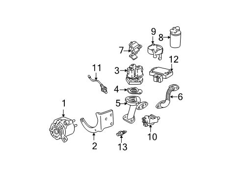 1999 Chevy Camaro EGR Valve Diagram for 17113589
