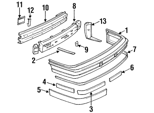 1994 Buick Regal Rear Bumper Diagram