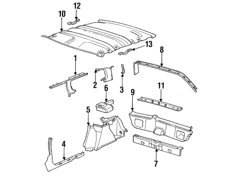 1993 Saturn SW1 Assist Strap, Rear Diagram for 21036084