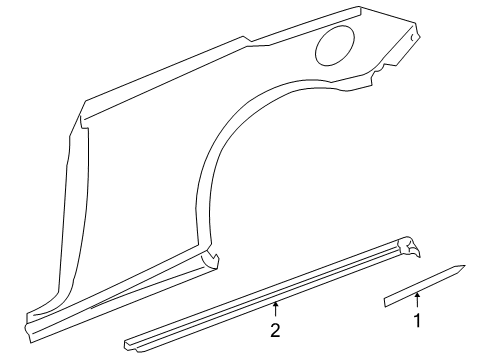2006 Pontiac G6 Exterior Trim - Quarter Panel Diagram