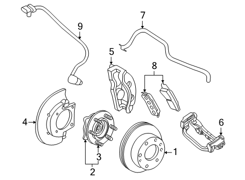 2006 Hummer H2 Brake Components Diagram