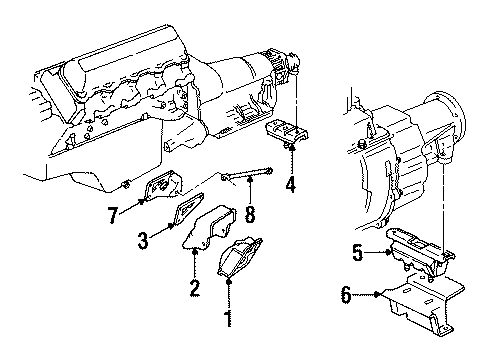 1990 GMC C3500 Engine & Trans Mounting Diagram