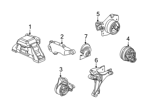 2005 Chevy Cobalt Engine & Trans Mounting Diagram