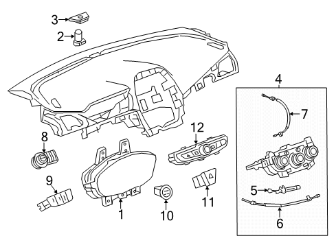 2017 Chevy Spark A/C & Heater Control Units Diagram