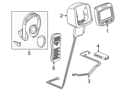 2017 Chevy Traverse Entertainment System Components Diagram