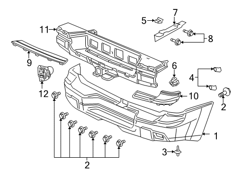 2004 Chevy Trailblazer Rear Bumper Diagram