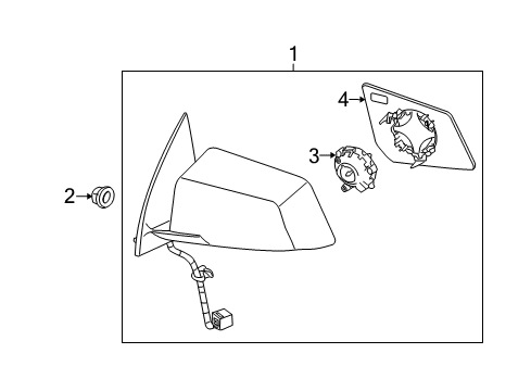 2007 Saturn Outlook Outside Mirrors Diagram 2 - Thumbnail