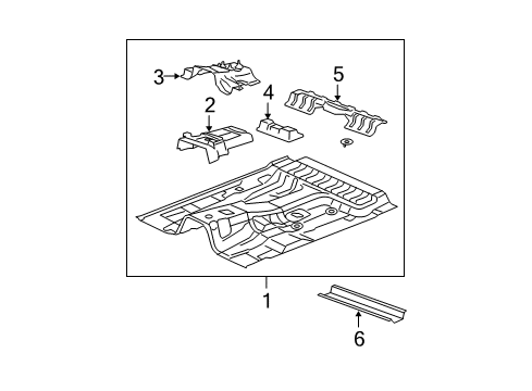 2012 GMC Canyon Cab - Floor Diagram