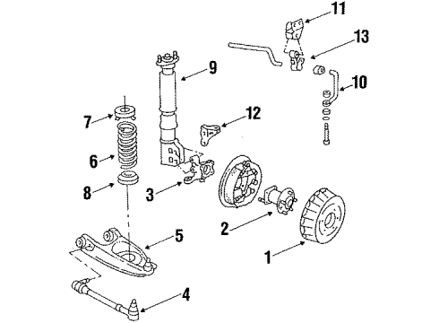 1986 Oldsmobile 98 Rear Brakes Diagram