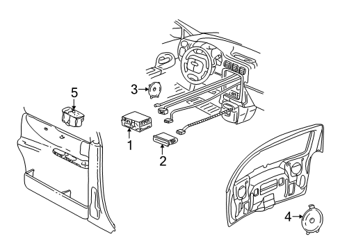 2004 Pontiac Montana Control Module Diagram for 10335934