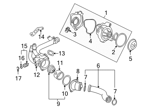 2005 Chevy Cobalt Water Pump Plug Diagram for 90537623