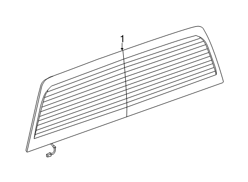 2016 Chevy Silverado 2500 HD Back Glass - Glass & Hardware Diagram