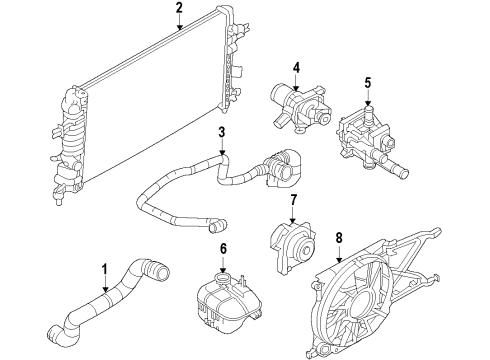2009 Saturn Astra Fan & Motor Diagram for 13147274