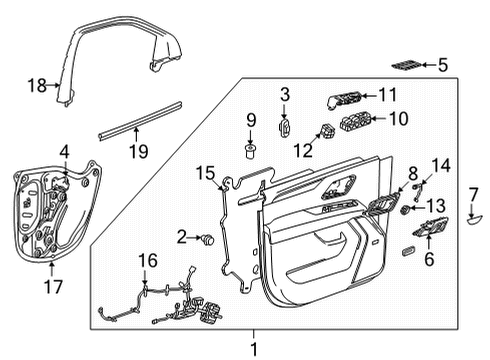 2022 GMC Yukon Front Door Diagram